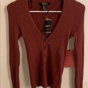 Forever 21 Burgundy Button Down
